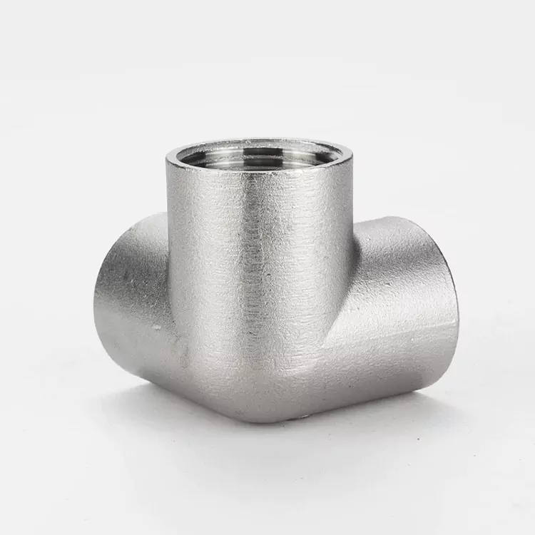 BSP rustfritt stål 3D Tee Pipe Fitting