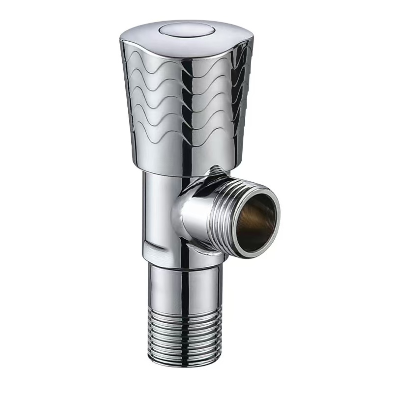 Speilfinish Bright krom bølgemønster vinkelventil Speilfinish Bright krom bølgemønster vinkelventil